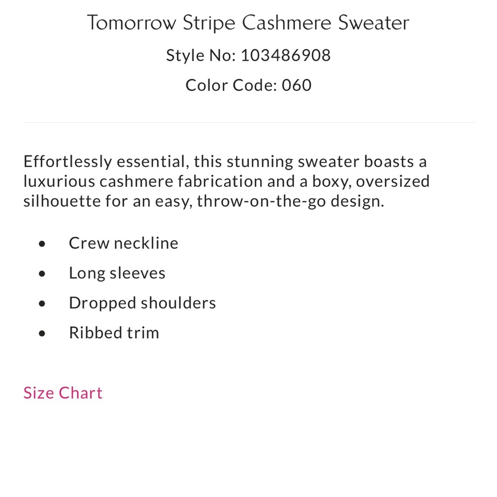 NWT Free People Tomorrow Stripe Cashmere Sweater, XS - Picture 4 of 4
